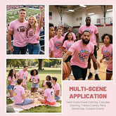 5 PCS Unisex Sublimation Blanks Bulk Polyester T Shirts - Pink / Case of 24